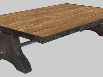 Industrial Vintage Table 3D model