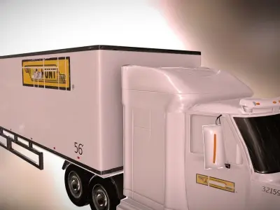 Cargo Truck Low-poly 3D model