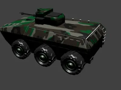 APC with Light Cannon Free 3D model