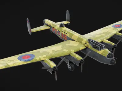 Avro Lancaster Low-poly 3D model