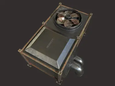 air conditioning  prt1 low-poly 3D model Low-poly 3D model