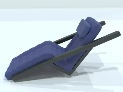 Classic Bistro Chair Low-poly 3D model