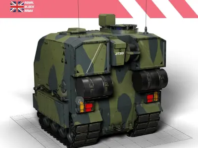 Blockanger II - Main Battle Tank Low-poly 3D model