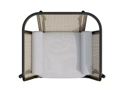 Rowan Mixed Material Accent Chair Low-poly 3D model