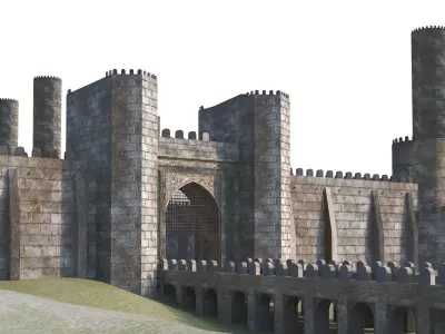Lowpoly medival environment kitbash vol01 Low-poly 3D model