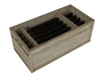 M4 Rifle Transport Wood Box 3D model