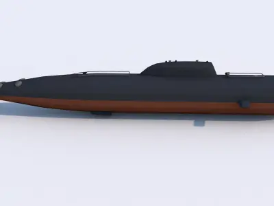 Submarine Low-poly 3D model