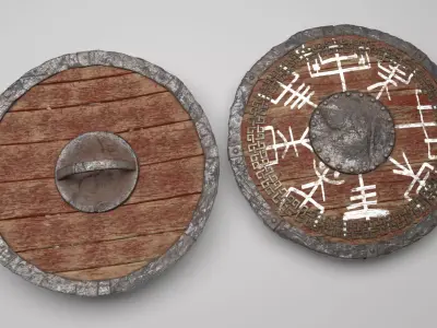 Viking shield - Maya Arnold shader 3D model