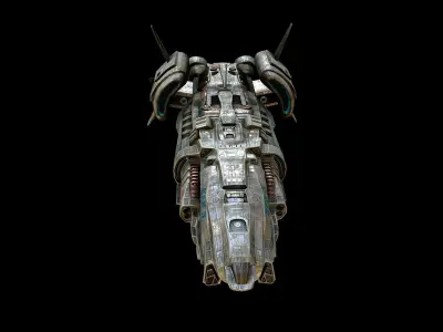 Spaceship 3D model  Low-poly 3D model