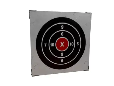 Shooting target Low-poly 3D model