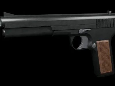 Gun model inspired by Tokarev TT-33 3D model