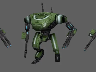 Navy Seal Team Low-poly 3D model