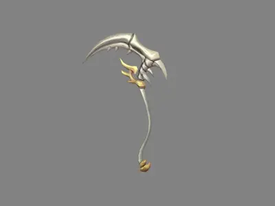 Cartoon bone sickle Low-poly 3D model