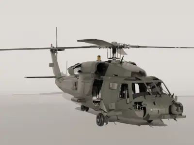 Seahawk Helicopter 3D Model 3D model