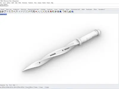 Daga Tres Filos M48 Cyclone United Cutlery 3D model