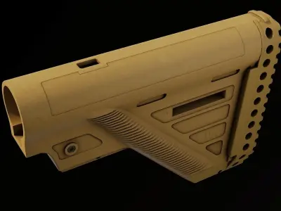 AR15 HK416 MR556 Slim Line Stock Low-poly 3D model