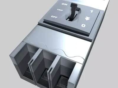 Moulded Case Circuit Breaker Meter Low-poly 3D model
