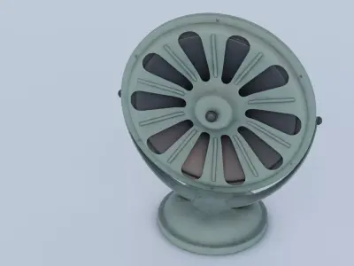 Old Broadcast Loudspeaker Proletariy from USSR Low-poly 3D model