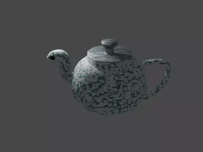 SNAKE HEAD TEA POT Low-poly 3D model