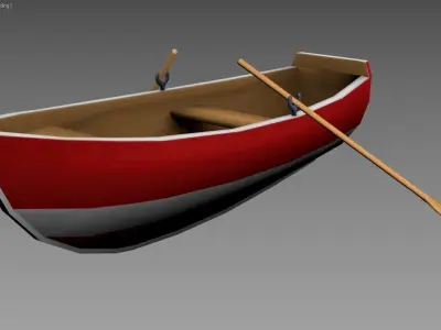 stylized Lowpoly Boat  Low-poly 3D model