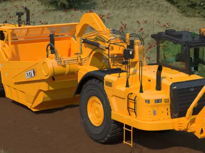 Cat 637K Scraper 3D model
