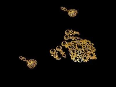 mango Necklace and heart design 3D print model