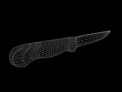 Stylized Knife Low-poly 3D model 2