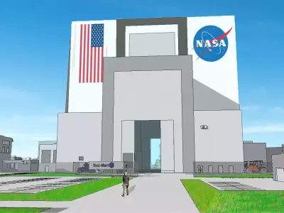Nasa vehicle assembly building Low-poly 3D model purchase