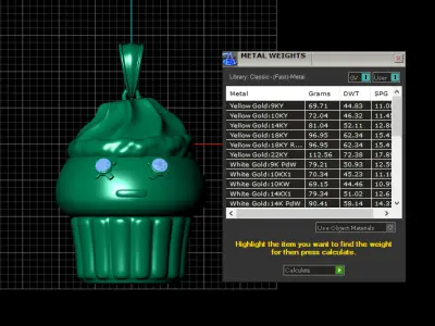 STYLISH CUP CAK PANDANT 3D PRINTABLE MODAL 3D print model