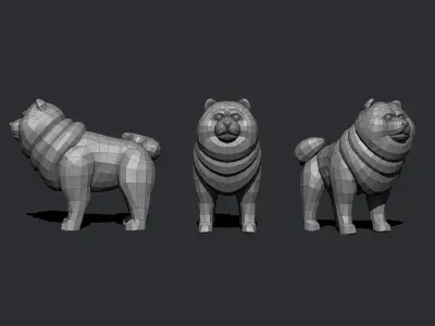 Red Dog Free low-poly 3D model