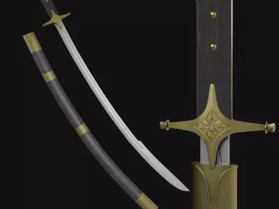 Karabela saber Low-poly 3D model