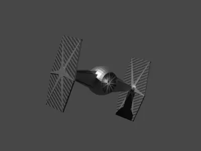 Low poly star wars ship Low-poly 3D model