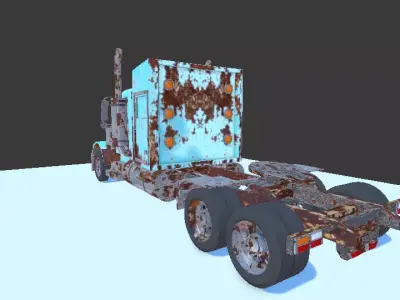 Low poly Classic american Old truck pack Low-poly 3D model