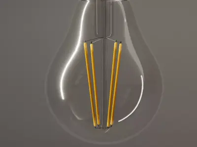 Realistic Light Bulb Set - Classic and Edison LED 3D model