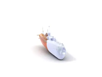 Antique Brass Submarine model pack Low-poly 3D model