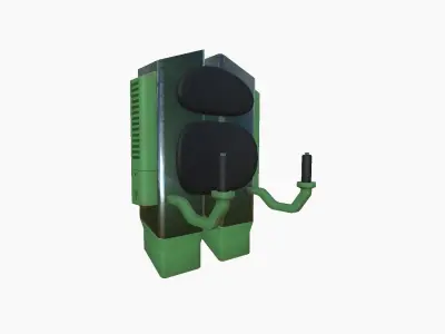 Jetpack F09 Green Metal - SciFi Character Design Low-poly 3D model