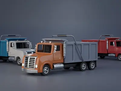 Stylized Dump Truck 3D model