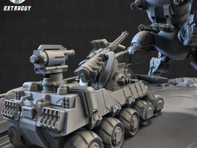 Moving Fortress 100mm Static Set 3D print model