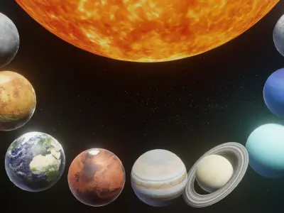 Photorealistic Solar System 3D Model
