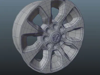 5th GEN RAM STOCK 8 LUG RIM 3D model