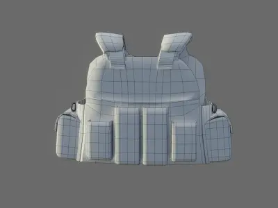 Bullet Proof Vest -Low Poly - Game Ready - PBR Low-poly 3D model