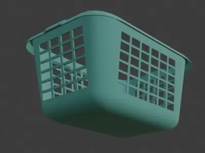 Laundry Basket  Low-poly 3D model
