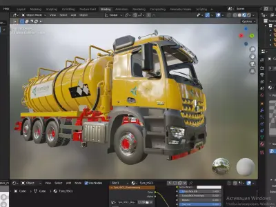 Mercedes Arocs 8X4 Vacuum Truck 3D model