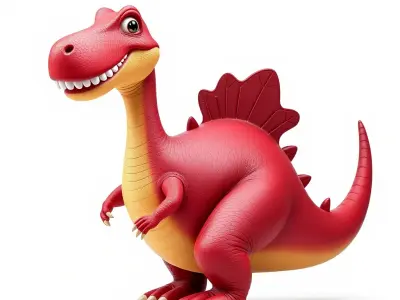 Cute Cartoon Dinosaur Model Pack Low-poly 3D model get