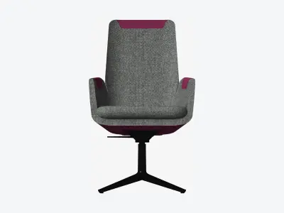 Furniture - Chair - Contemporary - High - Swivel - Star Glides Low-poly 3D model