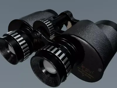 Premium Vintage Game-Ready Japanese Binoculars 3D Model 3D model