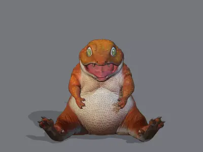 Charmander Lizard Low-poly 3D model