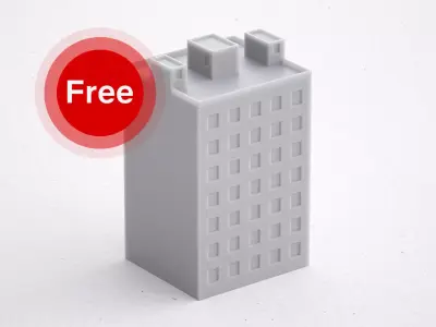 Free 3D Print miniature building RB-US-NY-073 Free 3D print model purchase
