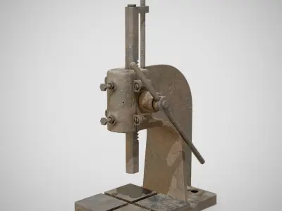 Precision Bench Press - Generic 01 Rusty Low-poly 3D model