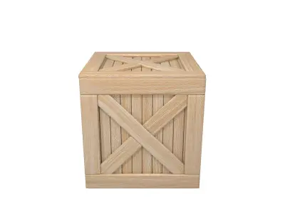 Wooden box 3D model get